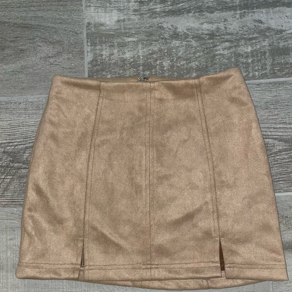 Suede skirt